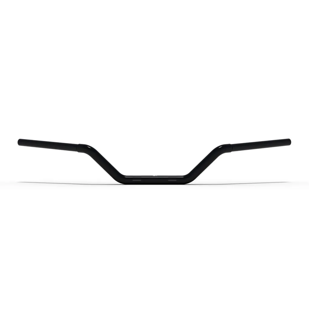 Guidon noir en acier Flat Track HIGHSIDER pro haute résistance 22mm