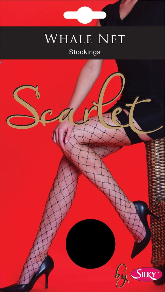 Silky Damen Scarlet Netzstrümpfe mit großem Netzmuster LW221 (Medium) (Schwarz)