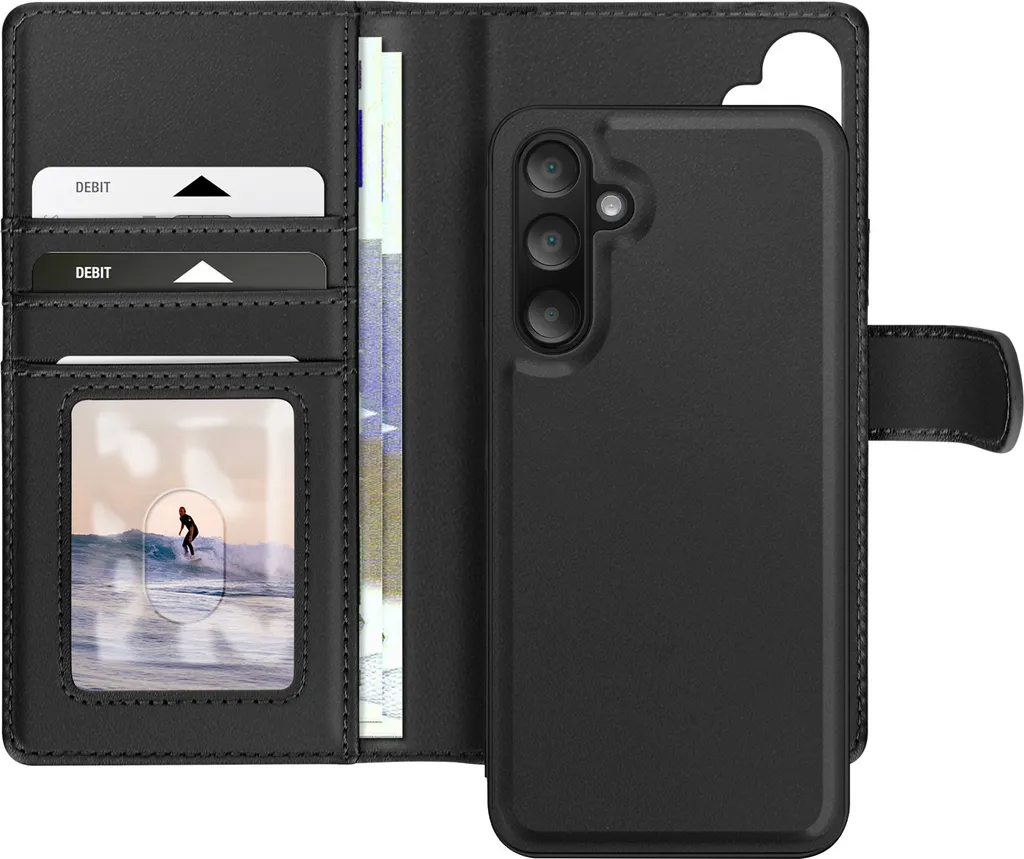 Custodia Portafoglio Mayaxess per Samsung A16 Nera Antiurto Viaggio