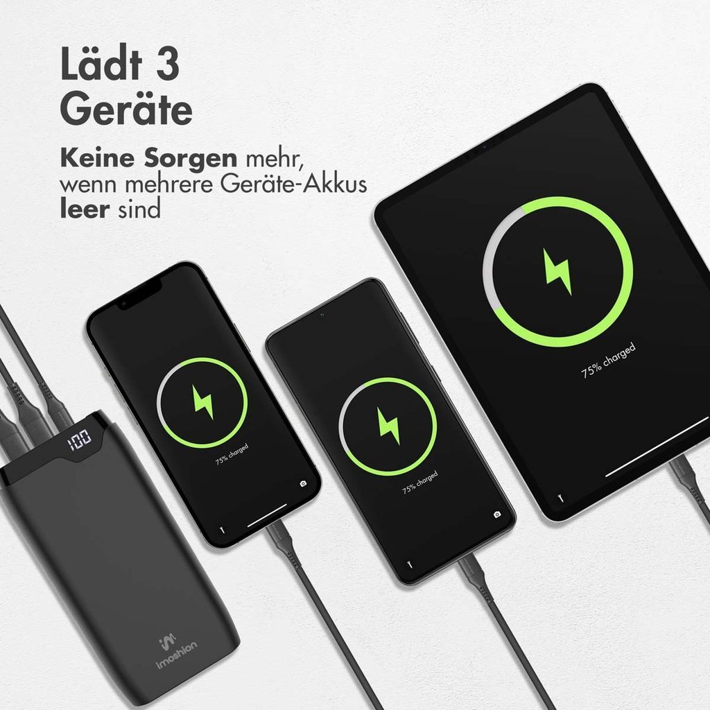 iMoshion® Powerbank 20000 mAh Power bank Schwarz Produktbild 4