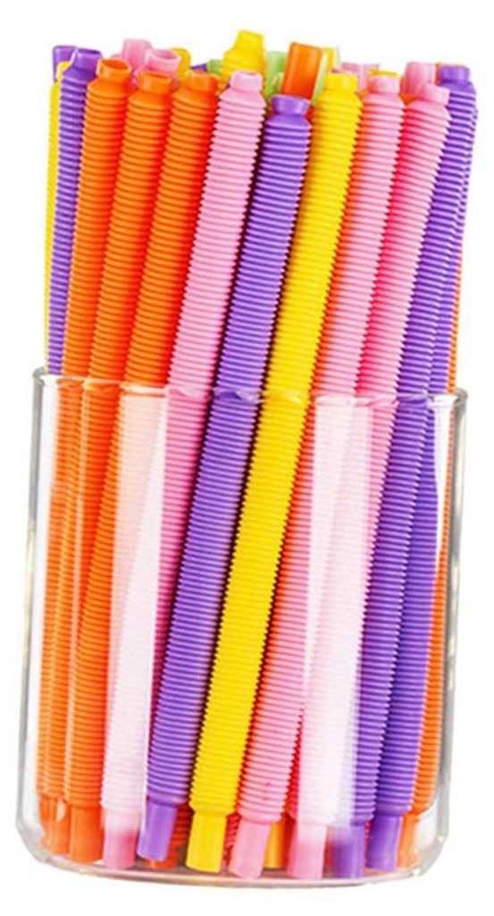 Bunte, biegsame Spiral-Trinkhalme (6 mm), wiederverwendbar, lebensmittelecht, aus Kunststoff, flexibel – ideal für Geburtstagsfeiern, Zuhause un...