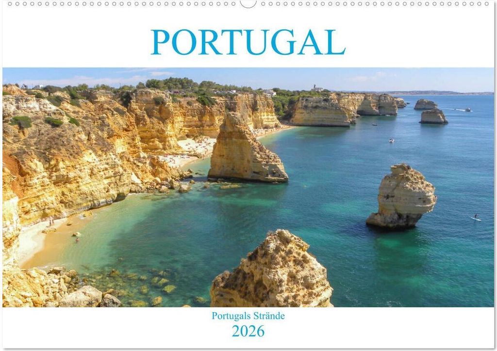 Portugal - Strände in Portugal (Wandkalender 2026 DIN A2 quer), CALVENDO Monatskalender