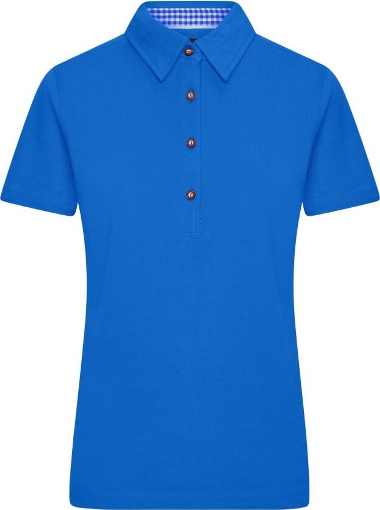 Klassisches Polo im Trachtenlook royal/royal-white, Gr. S