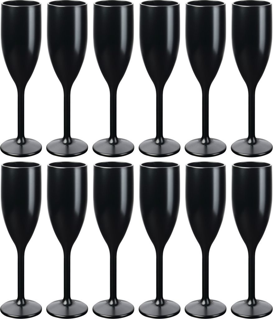 Schramm® Mehrweg Sektgläser in schwarz wählbar 6, 12, 24 Produktbild 