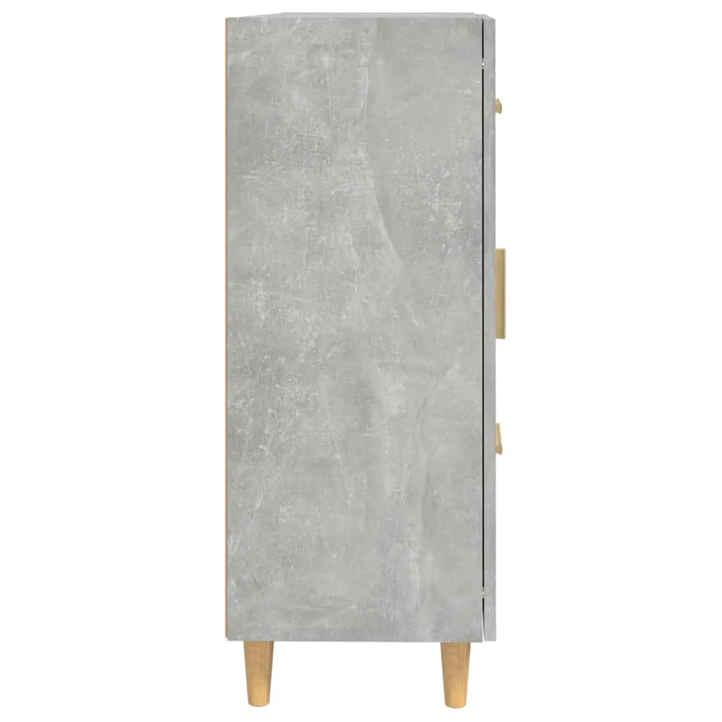 Meuble de rangement 69,5 cm en bois composite gris béton multi-usage - 9