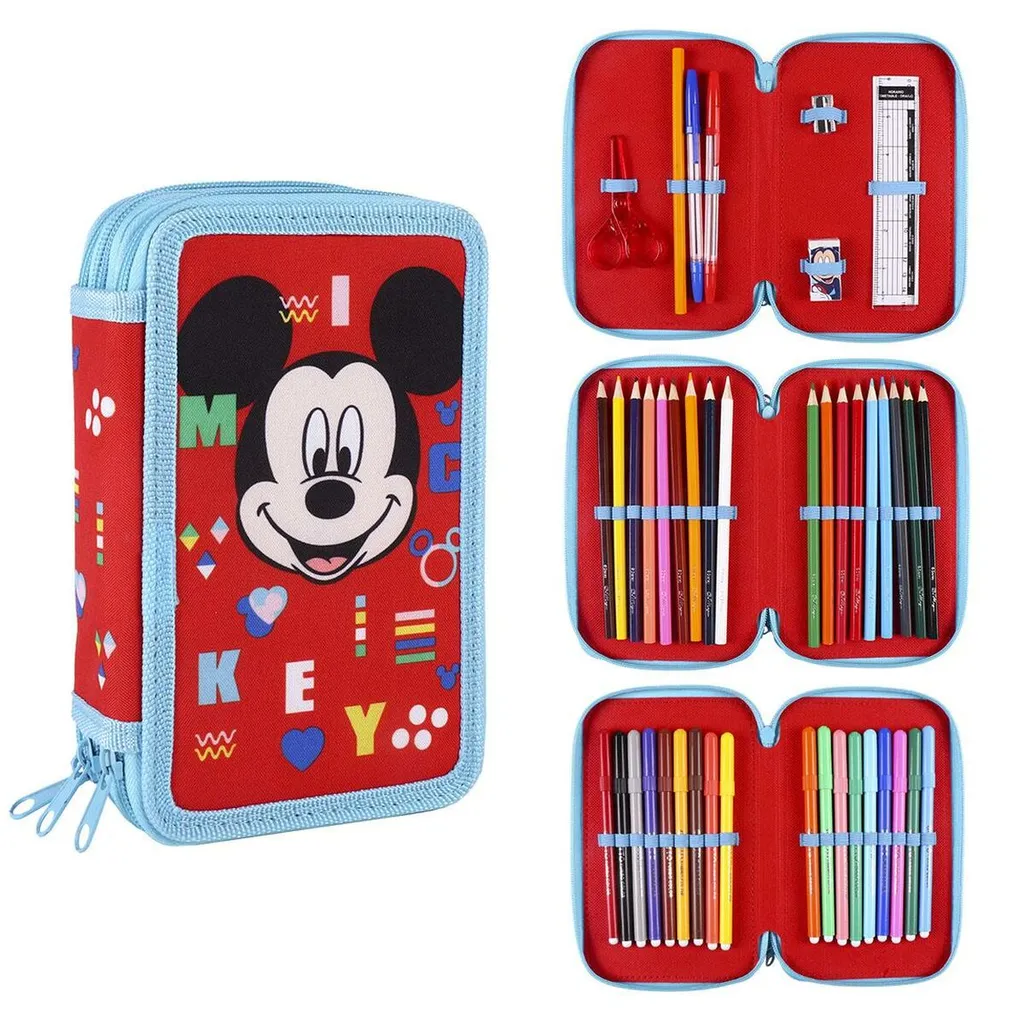 Set completo di 44 pezzi per l'astuccio di Topolino per la scuola e la casa