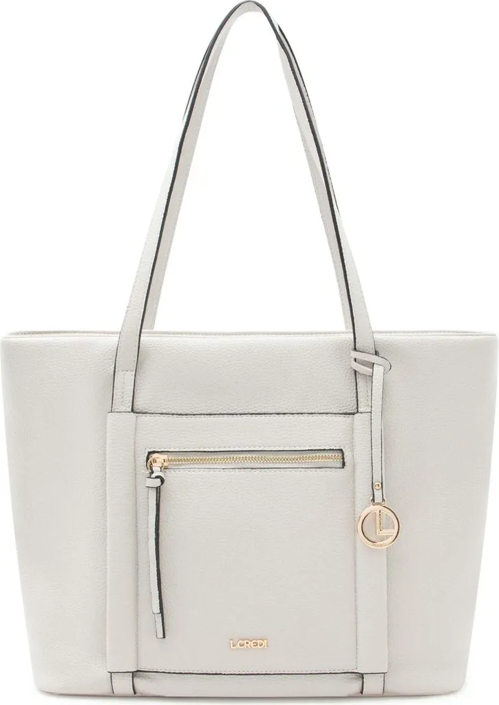 L.CREDI Merle Shopper Light Gray - Borsa a Tracolla Elegante Donna
