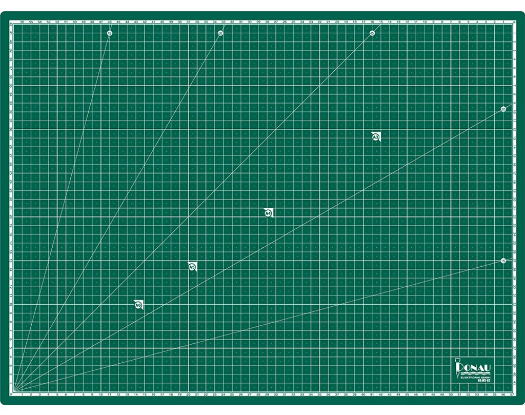 Tapis de découpe A2 résistant 3 couches avec graduations millimétrées Pro