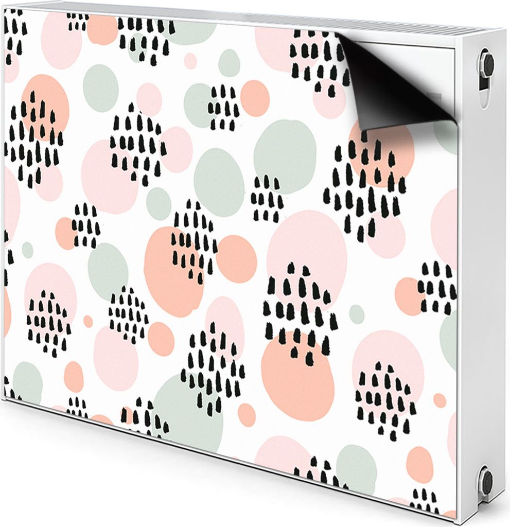 Magnet Radiator Magnet Mat Heizkörperverkleidung Heizkörper-Abdeckung Heizung 90x60 cm - Farbig, dots