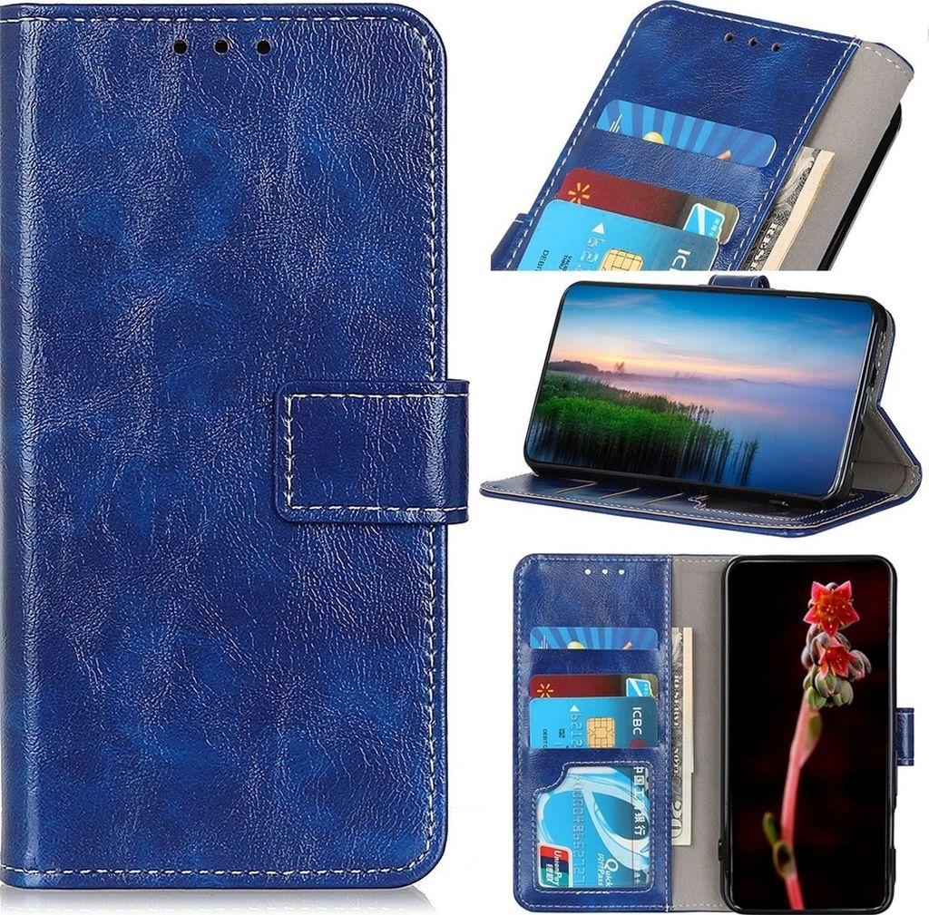 Mobigear Basic Sony Xperia 1 IV Hülle Klapphülle Geldbörse - Blau