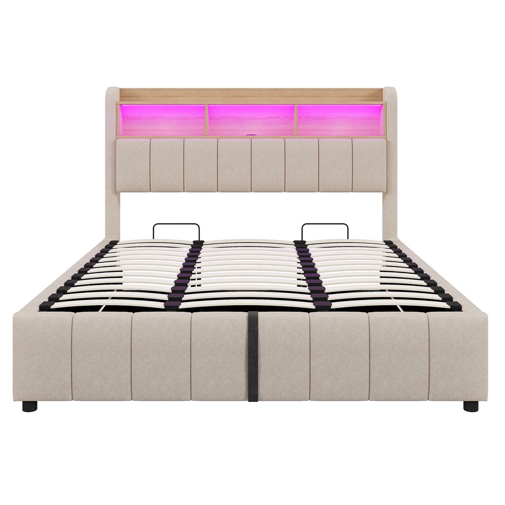 Flieks Polsterbett 180x200cm mit USB &Type-C, Boxspringbett Produktbild 