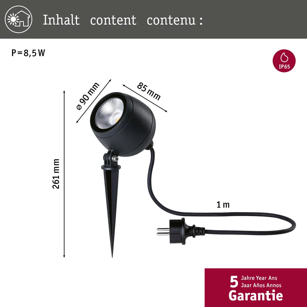 Paulmann Faretto da giardino a LED Kikolo - 3