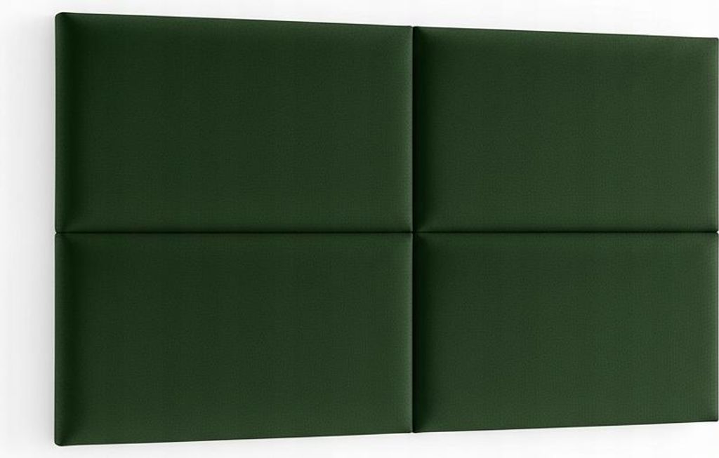 Komvortowy | Polsterpaneel | Wandkissen Velours Flaschengrün 30x50 cm | Wandpolster | Bettkopfteil | Wandpaneel