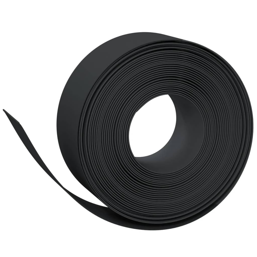 vidaXL Bordure de pelouse Noir 10 m 20 cm Polyéthylène Image du produit 