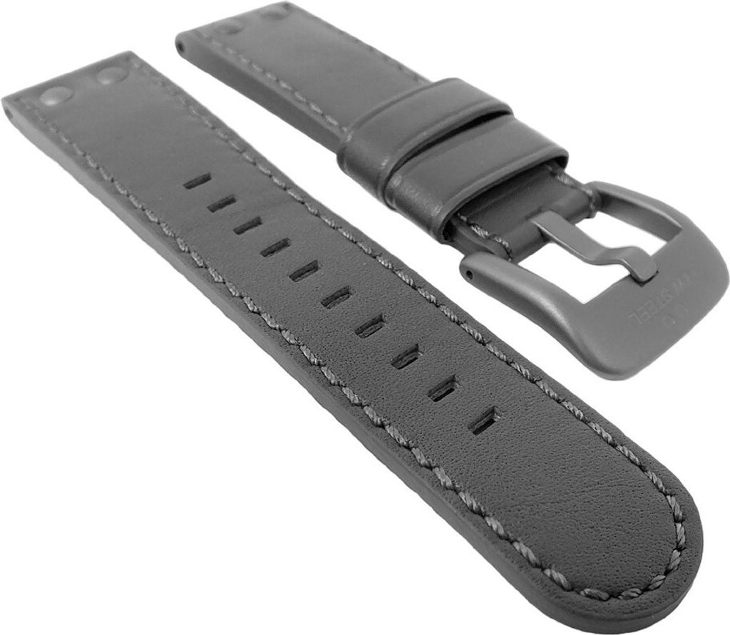 TW STEEL Uhrenarmband 24mm | Pilot Ø 48mm Leder Titanschließe TW421