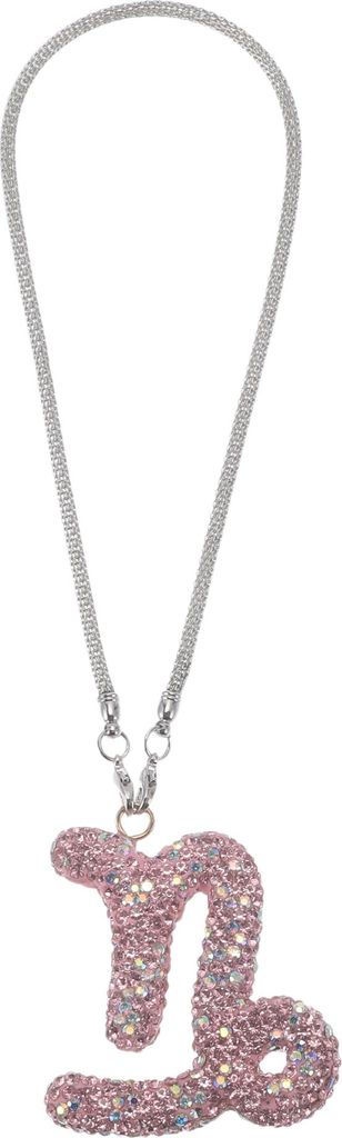 1 Stück Metall Faux Rhinestone bock Faux Diamant Auto Rückspiegel Anhänger Zubehör Auto Hängeschmuck Pink