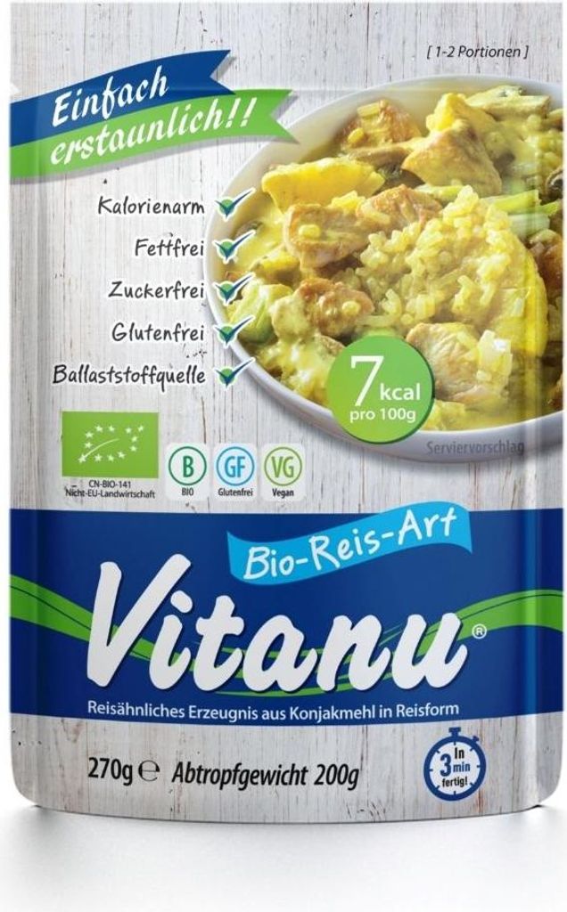 (MHD) Vitanu Konjak Reis  200g Produktbild 