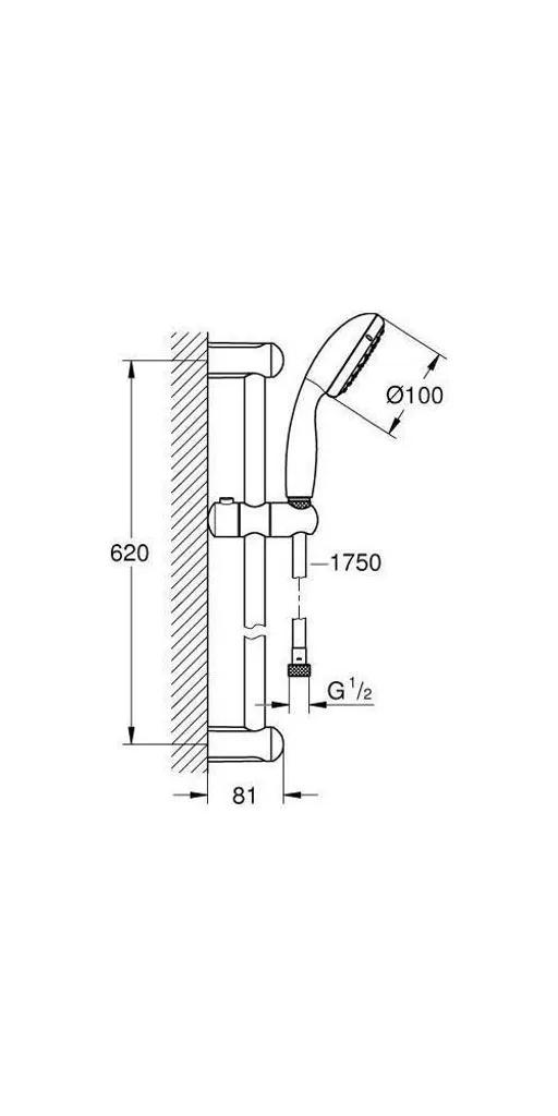 Grohe Tempesta 100 Shower Set Chrome 2-Spray | Eleganza e Comfort - 3