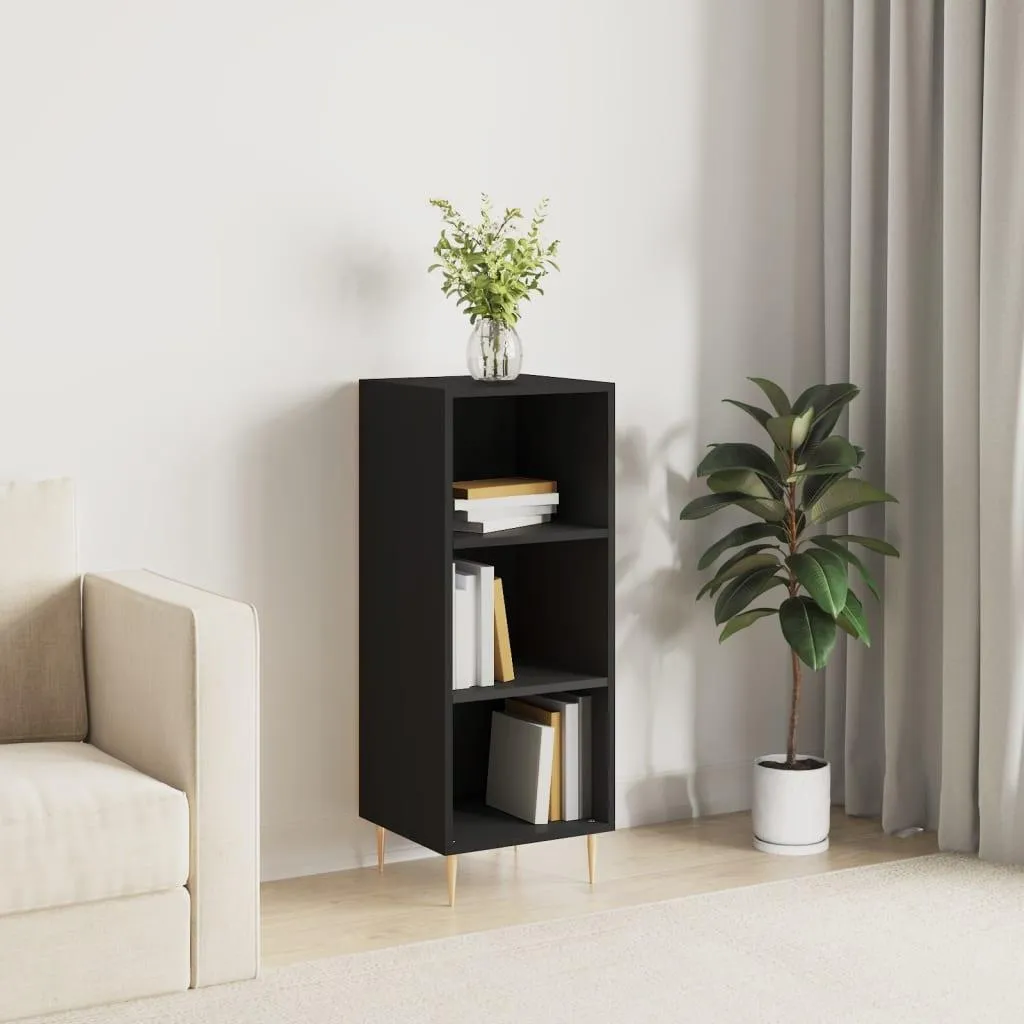Mobiletto Credenza Nera VidaXL 90cm: Arredo Minimalista in Legno Nero