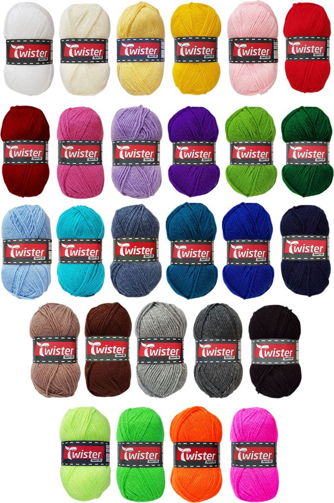 20x50 Gramm Twister Sport 50 aus 100 % Polyacryl Bunt Mix Produktbild 