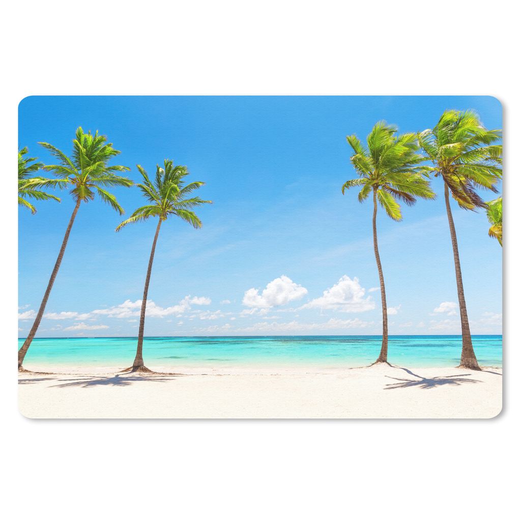 MuchoWow Schreibtischunterlage Palme - Strand - Schatten - Sommer 60x40 cm - XXL Mauspad - Großes Mauspad