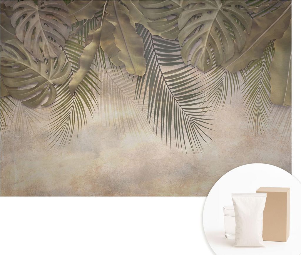 Fototapete - Wandbilder für Wohnzimmer - 104x70 cm - Dekorative Wandfolie - Modernes Design für Wanddekoration - Tapeten für Innenräume - Tropi...