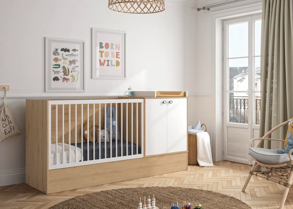 Petit espace ? Lit surélevé Arthur chêne et blanc, la solution gain place - 6
