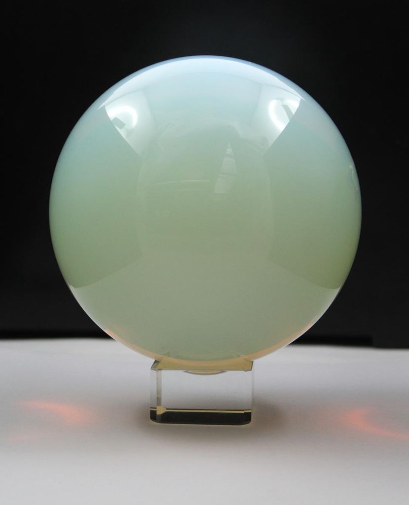 Opalit Edelsteinkugel Opalblau gelb irrisierender Edelstein 13cm 13