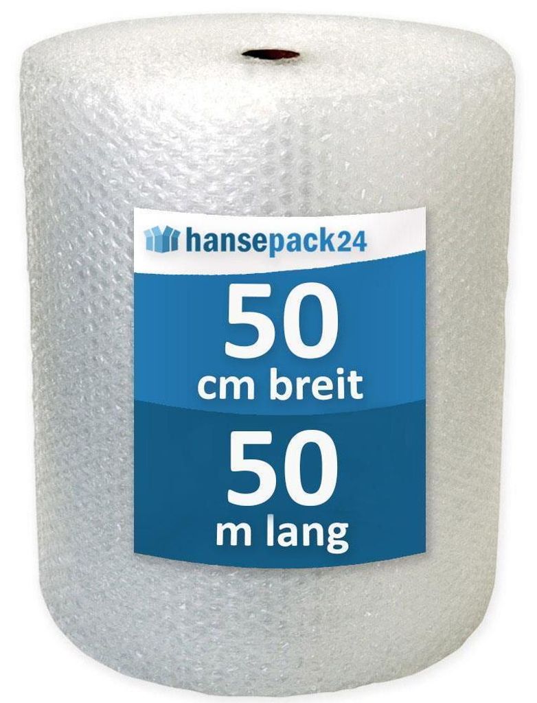 1 Rolle Luftpolsterfolie 60 my 50cm x 50m Produktbild 