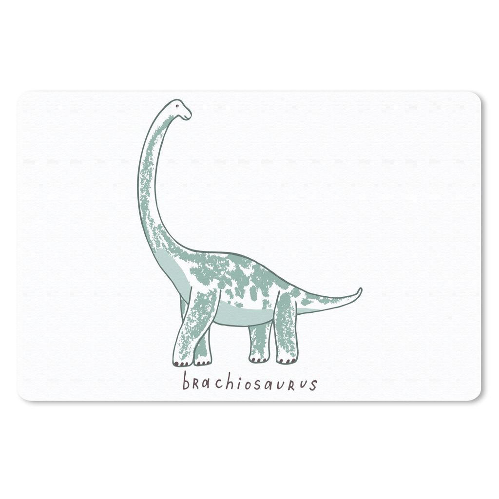MuchoWow Schreibtischunterlage Kinderzimmer - Dinosaurier - Brachiosaurus - Jungen - Mädchen - Kind 60x40 cm - XXL Mauspad - Großes Mauspad