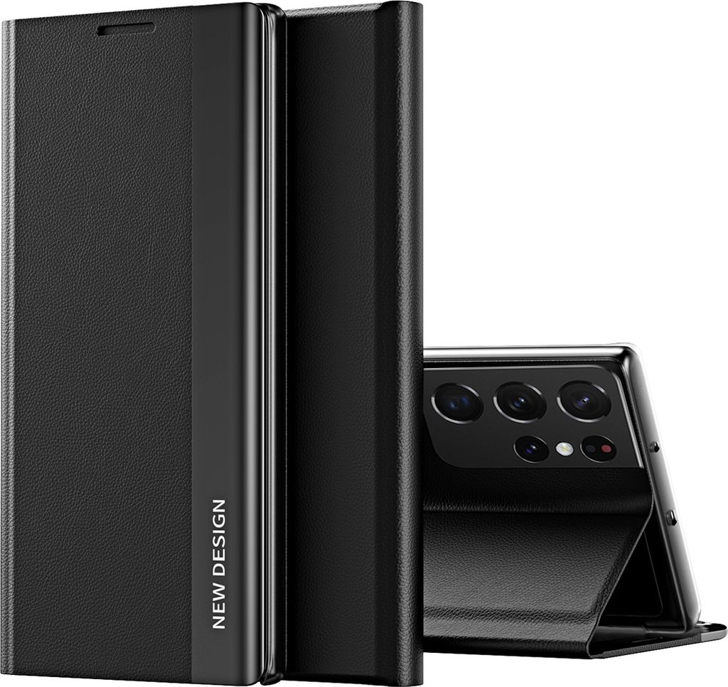 Galaxy S21 Ultra Hülle, LaimTop Leder PolyurethanMagnetisch Produktbild 
