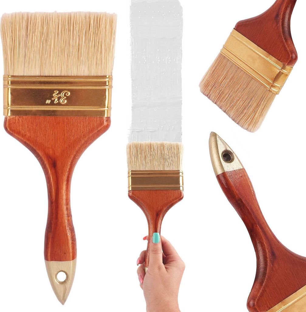 Pinsel Malerpinsel Farbpinsel Lackierpinsel Lackpinsel Flachpinsel Deckenbürste 3,5''