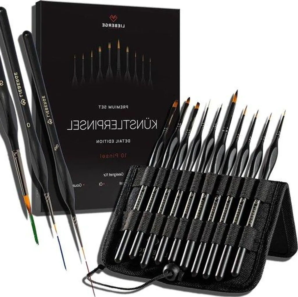 Pinceaux de précision anti-perte pour détails parfaits, lot de 10