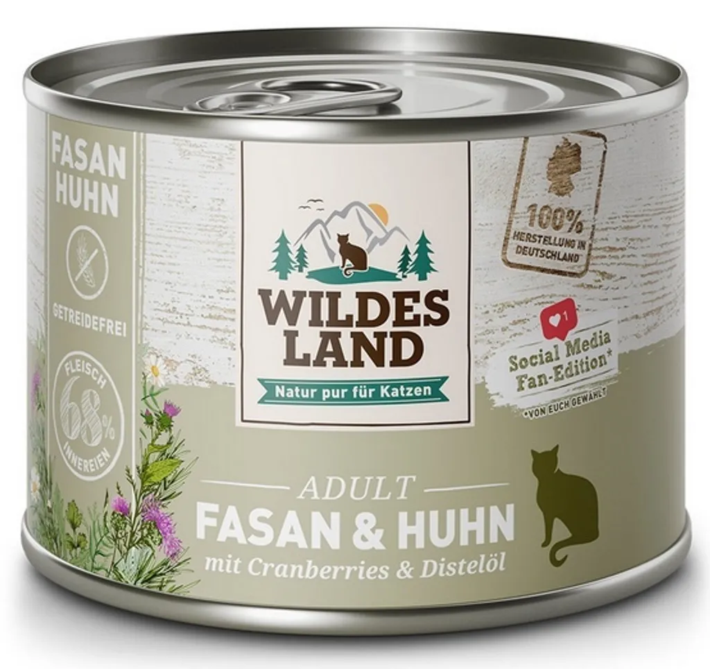 Évitez les allergies avec Wildes Land Faisan et Poulet - Sans grain 6x200g