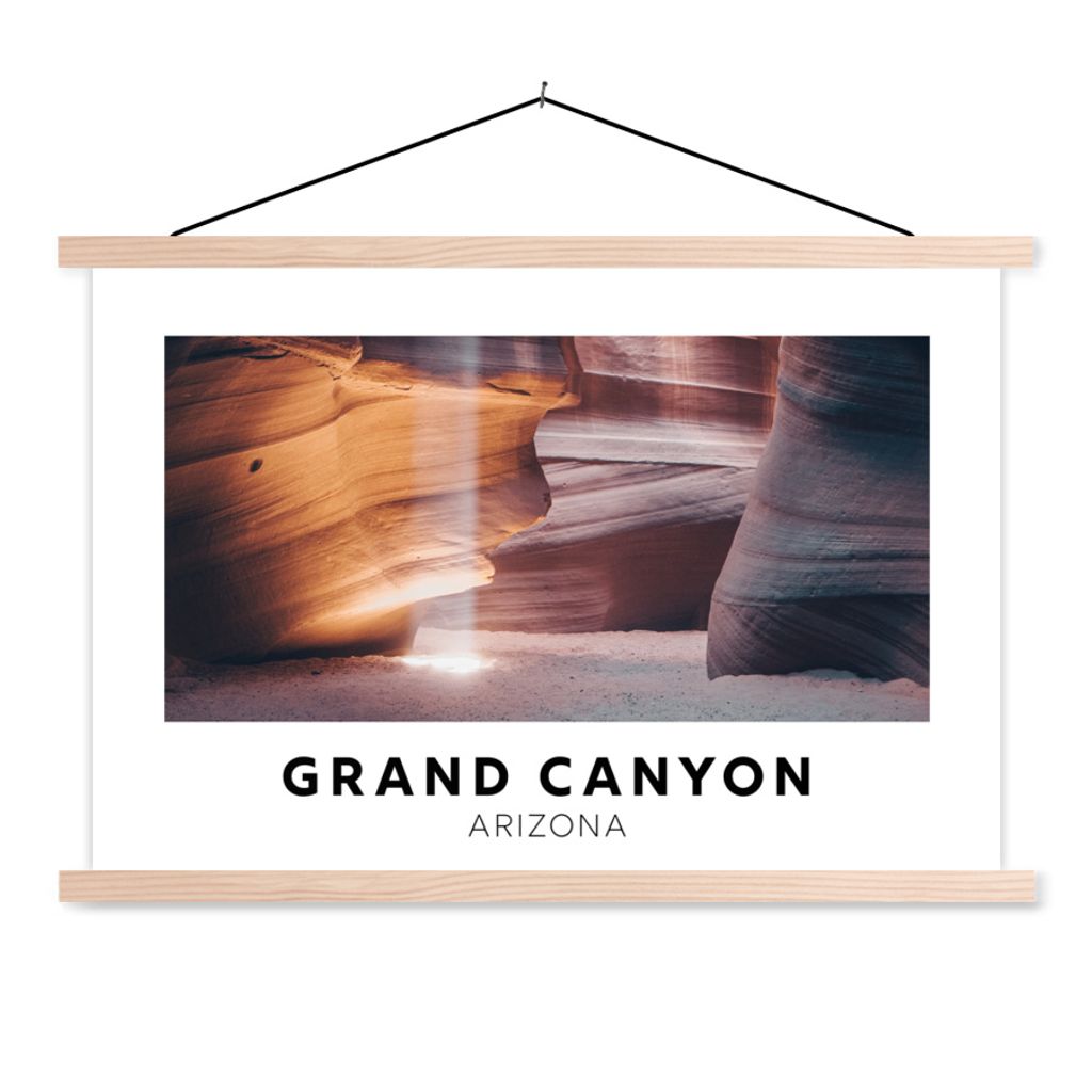 MuchoWow Textilposter Amerika - Arizona - Schlucht 60x40 cm mit holzfarbenen Rahmen - Bilder
