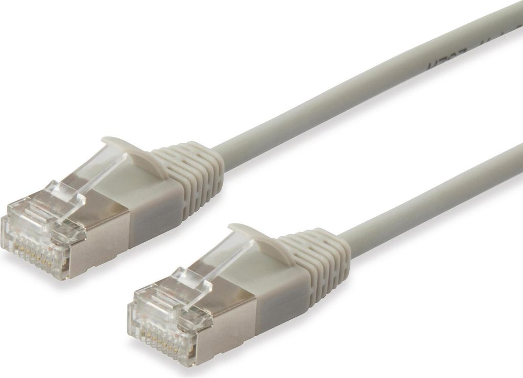 Equip Patchkabel Cat6A Slim F/FTP 2xRJ45 10.00m beige LSZH Polybeutel