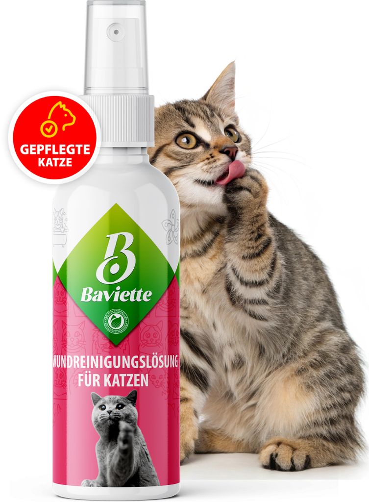 BAVIETTE 100ml Wundpflege & Wundreiniger für Katzen – Produktbild 