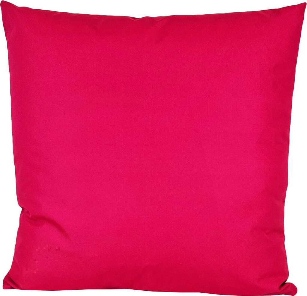 JACK 50x50cm Outdoor Lounge Kissen Dekokissen inkl. XXL-Füllung Wasserabweisend Sitzkissen Garten Stuhl Lotus Effekt, Farbe:Himbeere