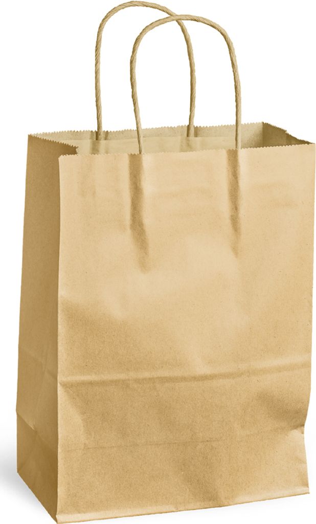 MAILmedia Papier-Tragetasche mit Kordel 28,8 Liter braun 150 Stück