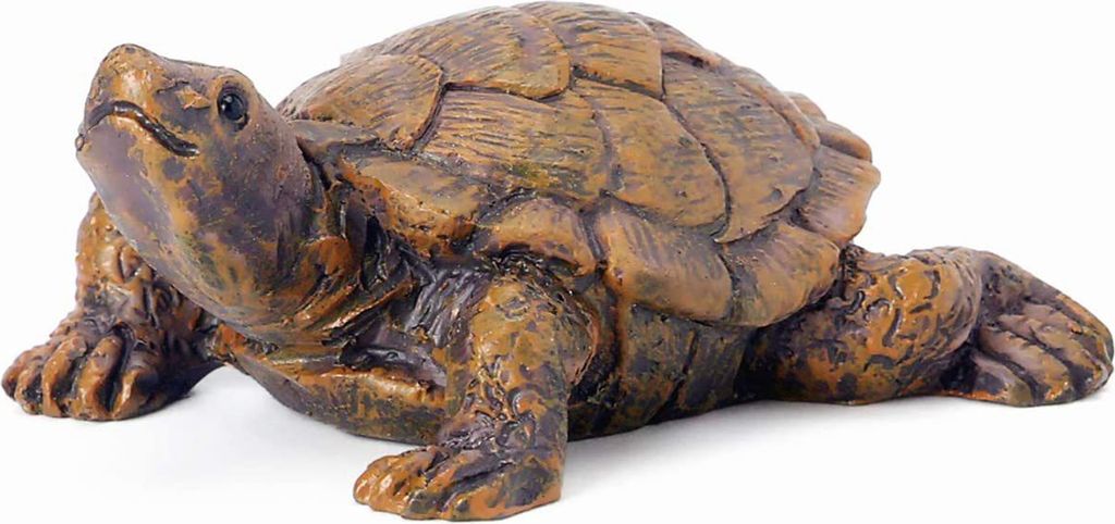 Simulation einer Schildkrötenstatue, realistisch aussehende, lebendige Ausdrücke, handgefertigt, glatte Oberfläche, Kunstharz, Miniatur-Schildkr...