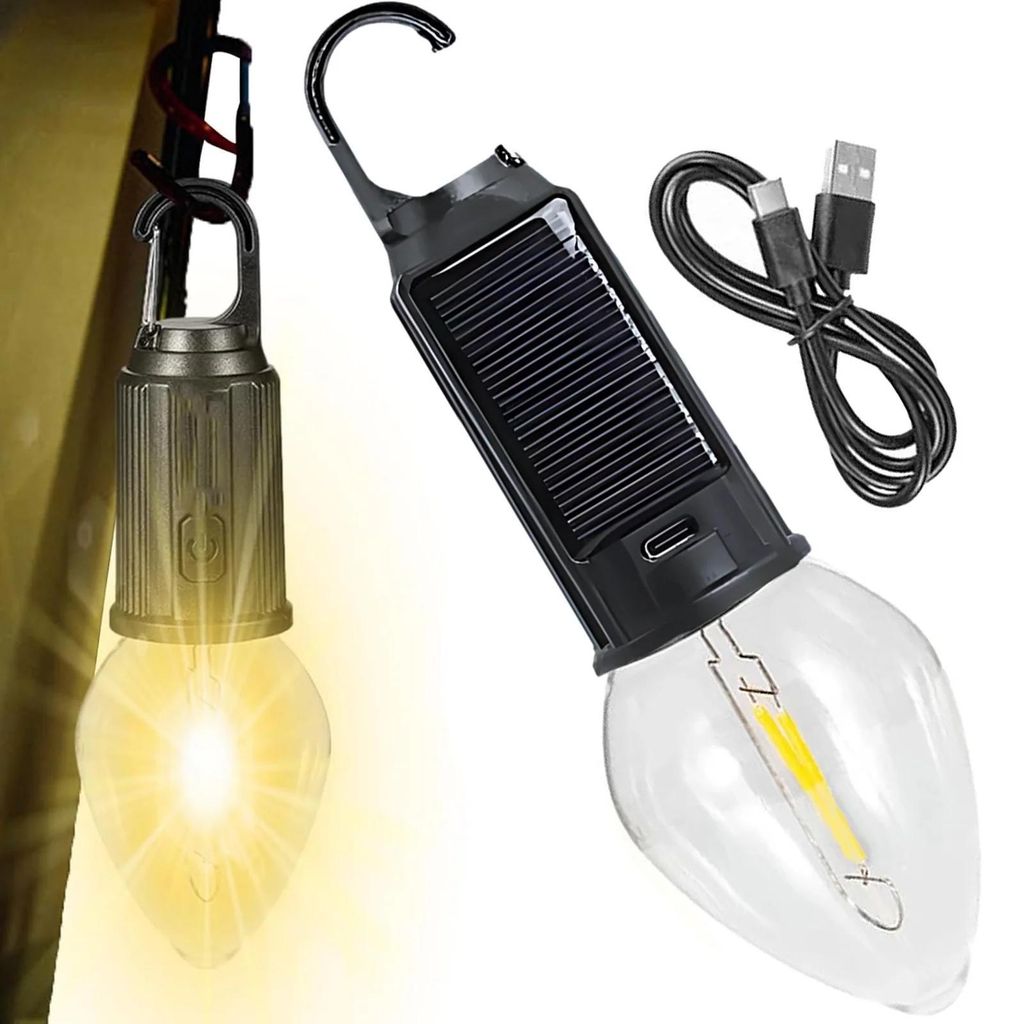 Campinglampe Solarlampe LED Laterne USB C Zeltlampe Gartenlampe Hängelampe für Camping Garten Biwak