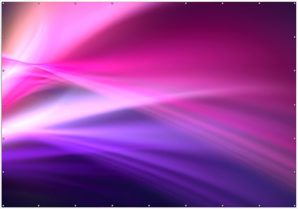 Wallario XXL Outdoor-Poster für Garten oder Balkon, Motiv Abstrakte Formen und Linien in pink lila, in ca. 400 x 280 cm