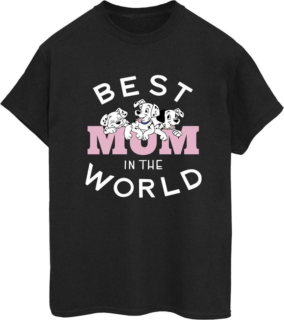 Disney - "101 Dalmatians Best Mum In The World" T-Shirt für Damen BI26067 (3XL) (Schwarz)