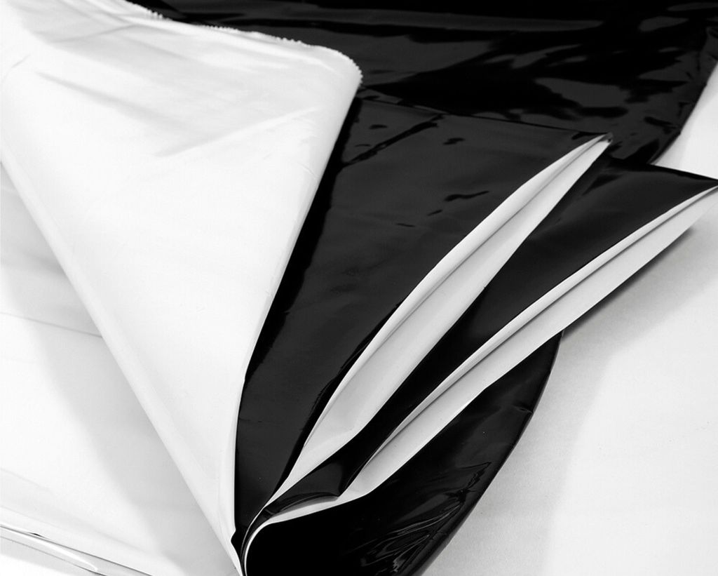 Silofolie 6m x 40m Abdeckplane Poolfoie Gartenfolie wasserdichte schwarz-weiß