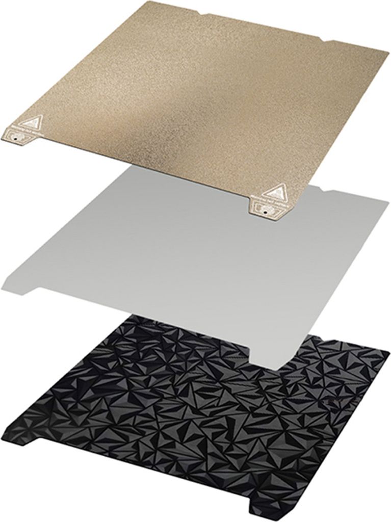 PEI Bauplatte fuer 3D-Drucker, 235 x 235 mm 3D-Druckerplattform, Strukturierte PEI-Oberflaeche + glattes PEO (ohne Weichmagnet), kompatibel mit End...