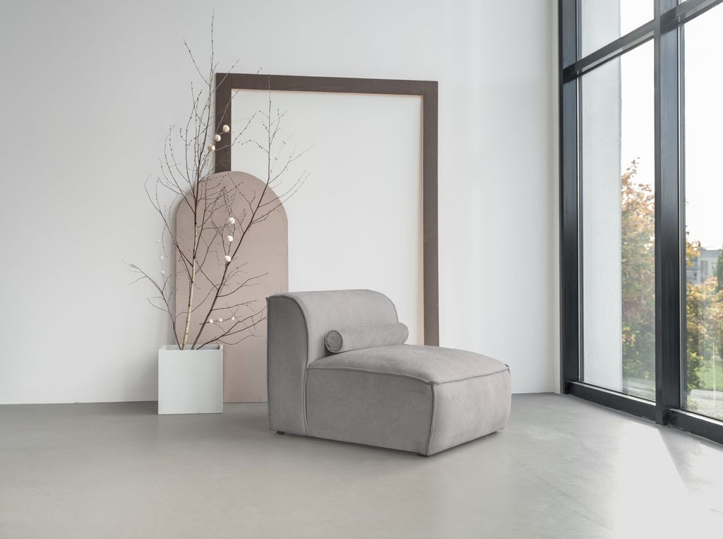 MIUFORM Flex Felix Modulares Ecksofa 1-SITZER - 96 x 76 cm - Grau - Sofa Couch