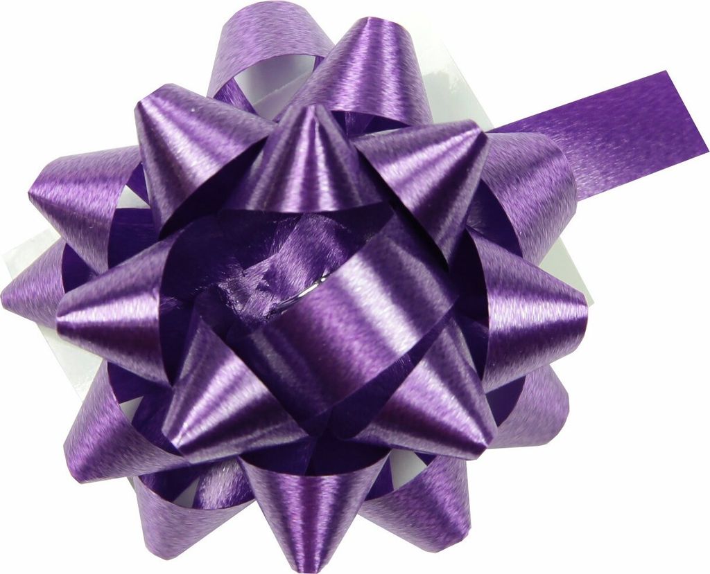 10 Geschenkschleifen Rosetten 4cm , Farbe:lila Produktbild 