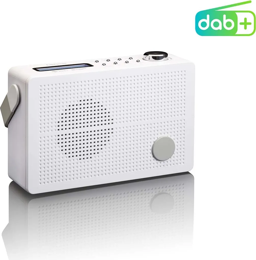 Radio Numérique DAB+ Portable avec Batterie Rechargeable Lenco Blanche