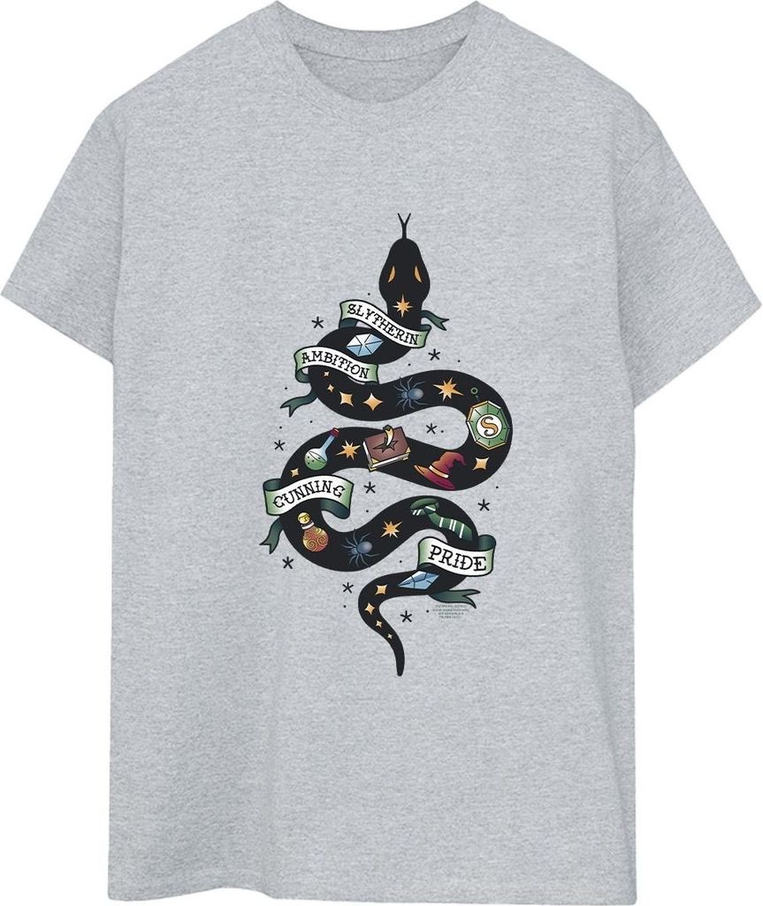 Harry Potter - "Slytherin" T-Shirt für Damen BI28032 (L) (Grau)