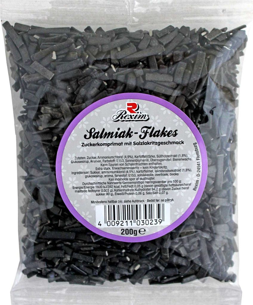 Rexim Salmiak Flakes, 200 g Tüte Produktbild 
